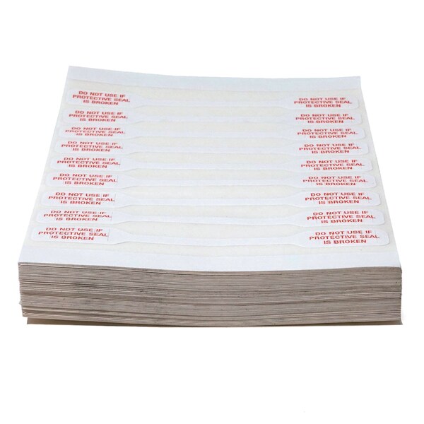 Tamper Evident Label - DO NOT USE IF SEAL IS BROKEN 1/2" x 3-7/8"